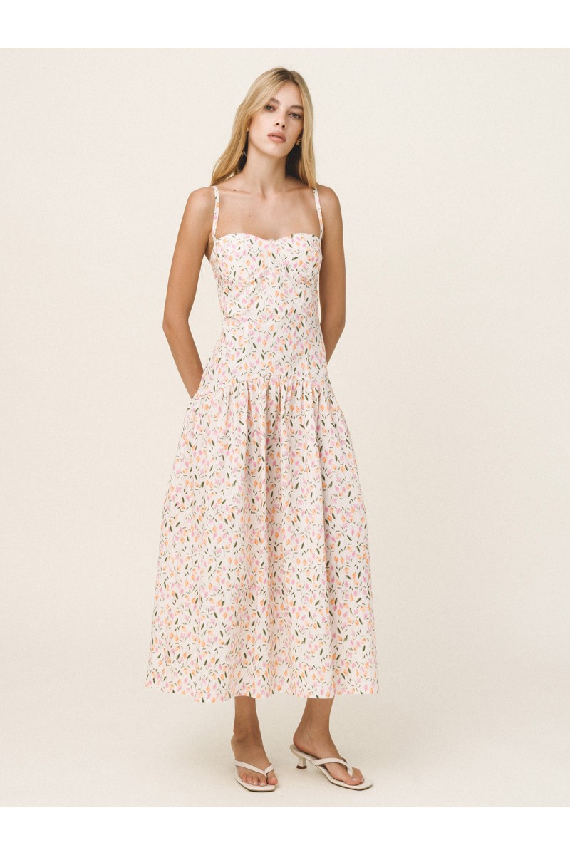 CLAIRE Floral Midi Dress