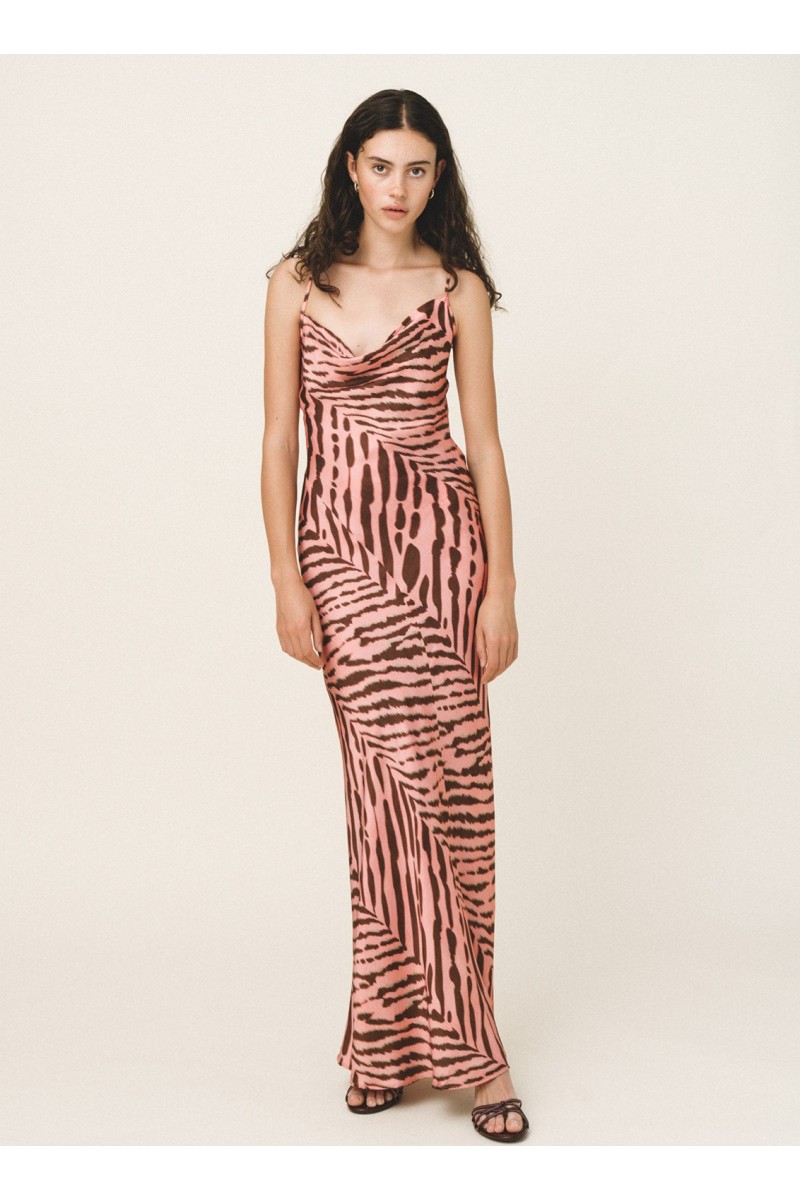 RAY Animal-Print Maxi Dress