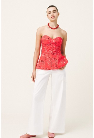 GISELLE Printed Bustier Top
