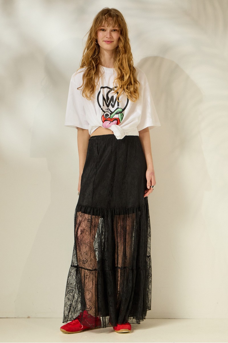 ‘CHERRY’ OVERSIZED TEES (WHITE)