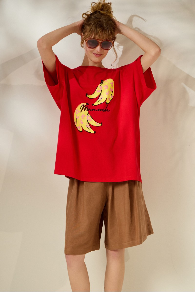 ‘BANANA’ OVERSIZED TEES (RED)