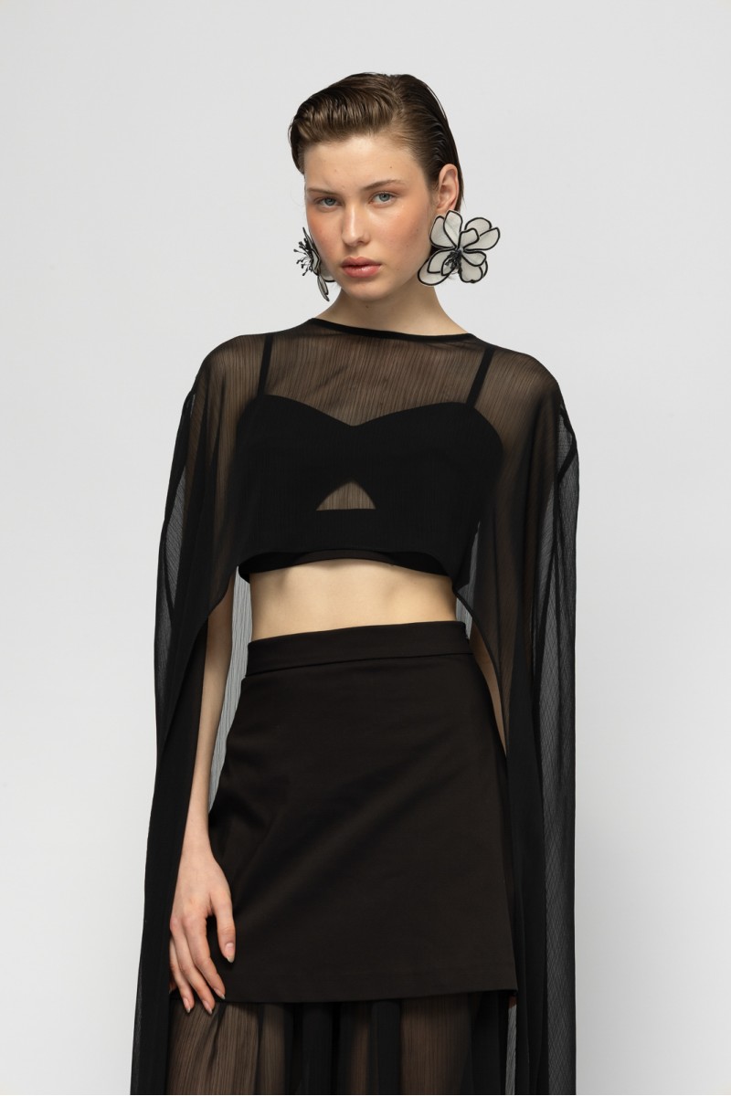 PANTHEA BLACK CAPE
